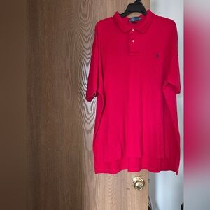 Ralph Lauren Men's 100% Cotton Red Blue Polo Shirt XXL